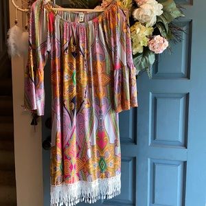 R.Rouge vintage dress with bell sleeves. Feel like dancing in this flowing dress